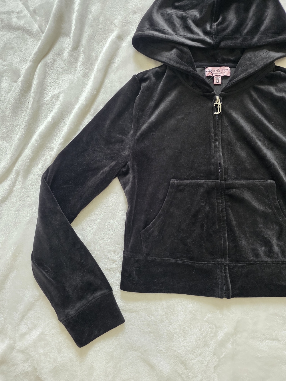 NWT Juicy Couture OG Bling Liquorice Black Velour Tracksuit Set Rhinestone Logo - Picture 8 of 15